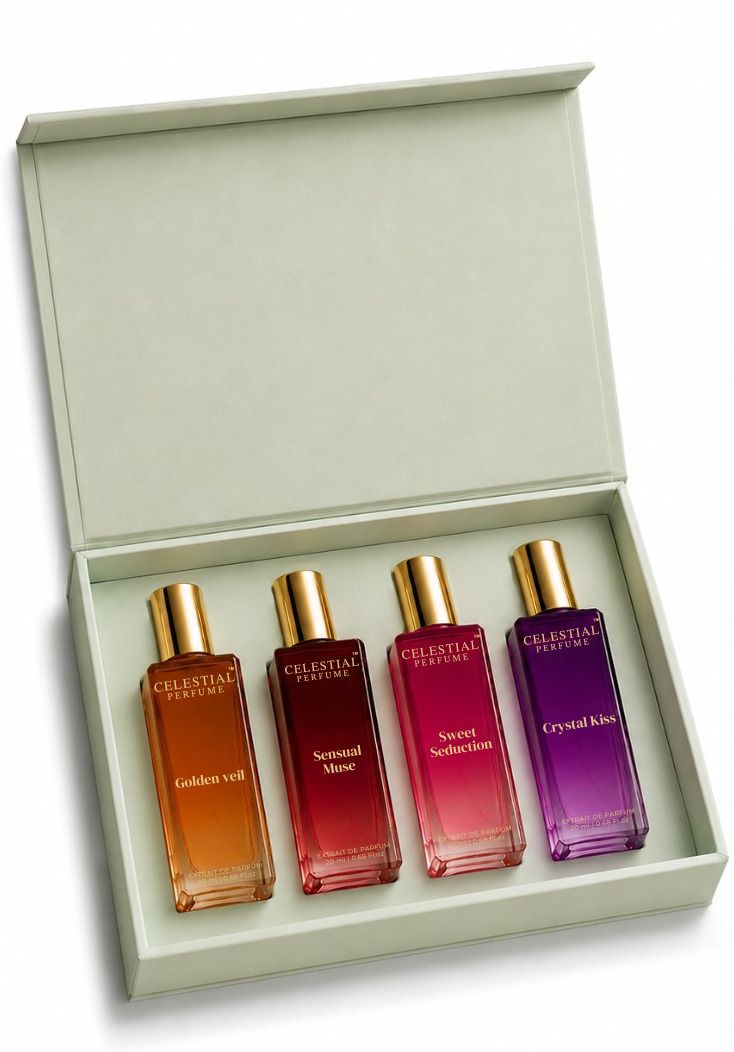 long-lasting floral fruity perfume gift set for women 20ml each set of 4 extrait de parfum - 80 ml