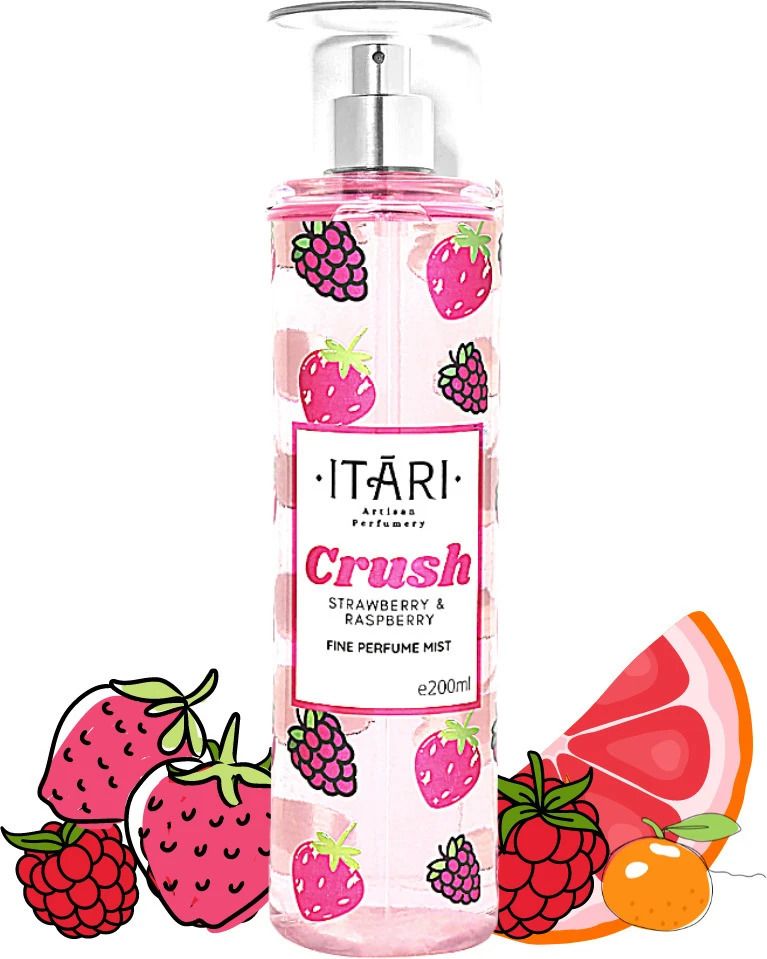 itari Strawberry & Raspberry Body Perfume Mist | Very Long Lasting | 200ml For Women Perfume - 200 ml-picture-22