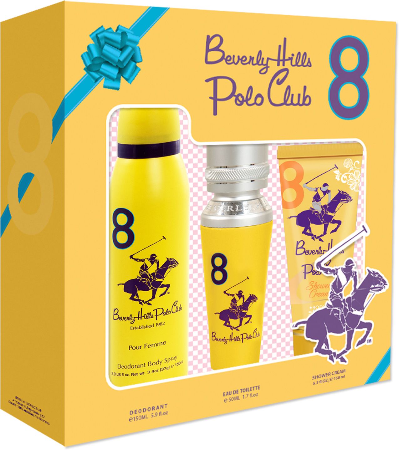 beverly hills polo club Gift Set No.8 (Eau De Parfum 50ml + Deodorant 150ml + Shower Cream 150ml)-picture-47