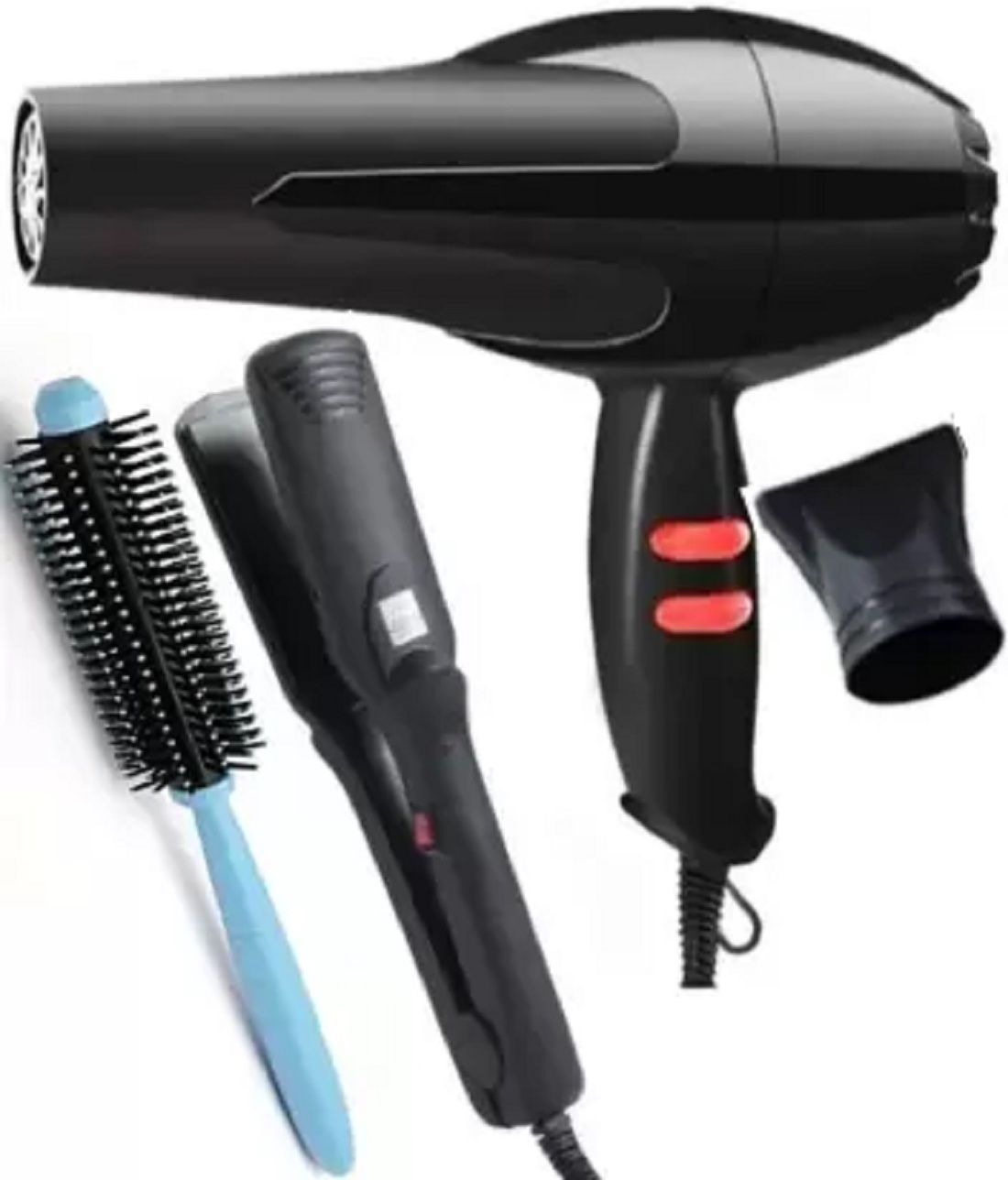 RK INDIA HAIR DRYER 1500 WATT WITH 522 HAIR STRAIGHTENER AND ROLLING COMB (MULTICOLOR) Personal Care Appliance Combo