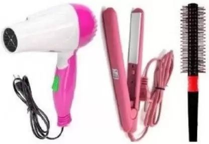 Lanovy Hair Brush & Hair Straightener & Foldable 2 Speed Hair Dryer 3 Items in the set Personal Care Appliance Combo