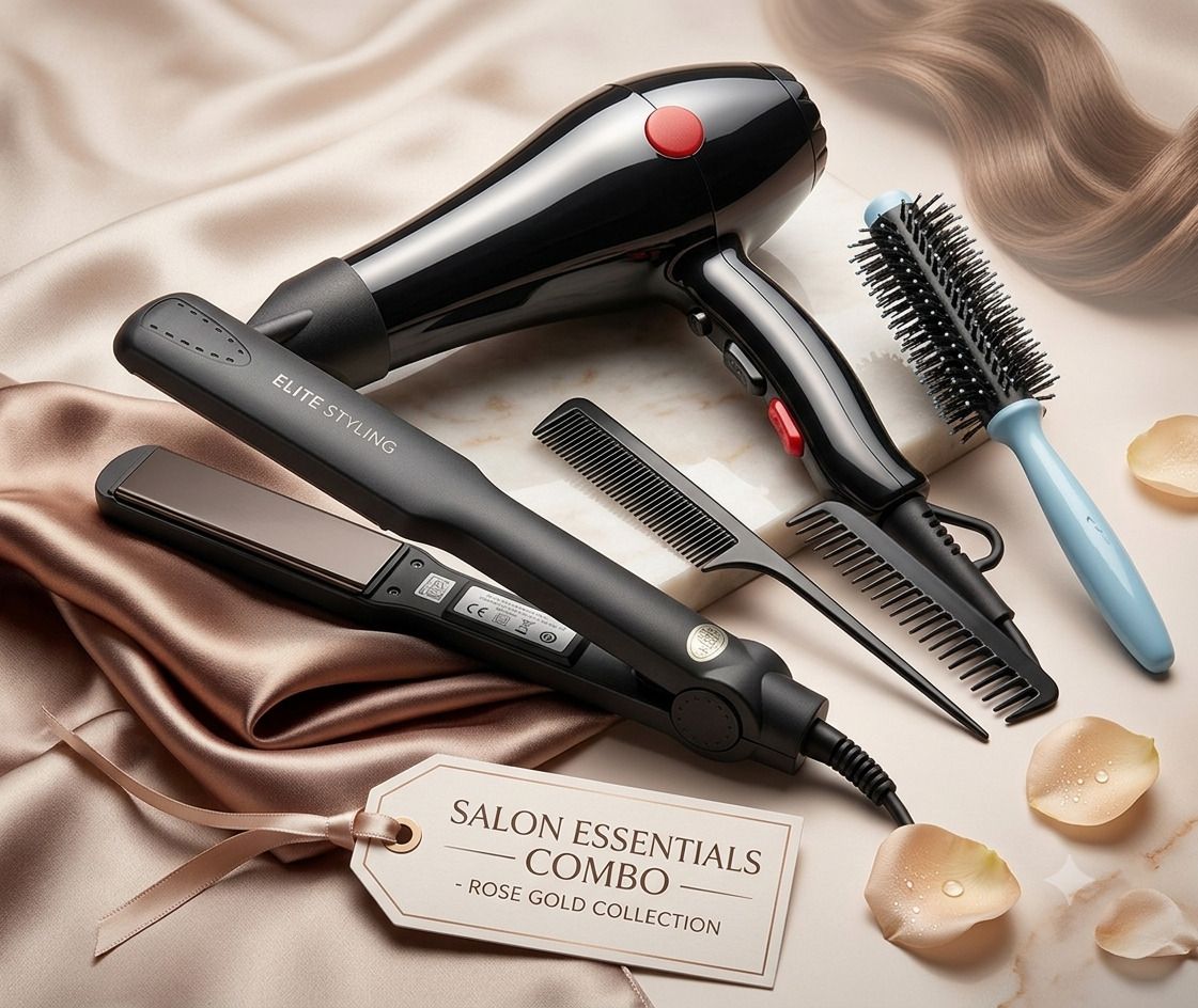 CK INDIA Hair Dryer 2000 Watts 329 Straightener Roller & 2 Combs Personal Care Appliance Combo-image-49