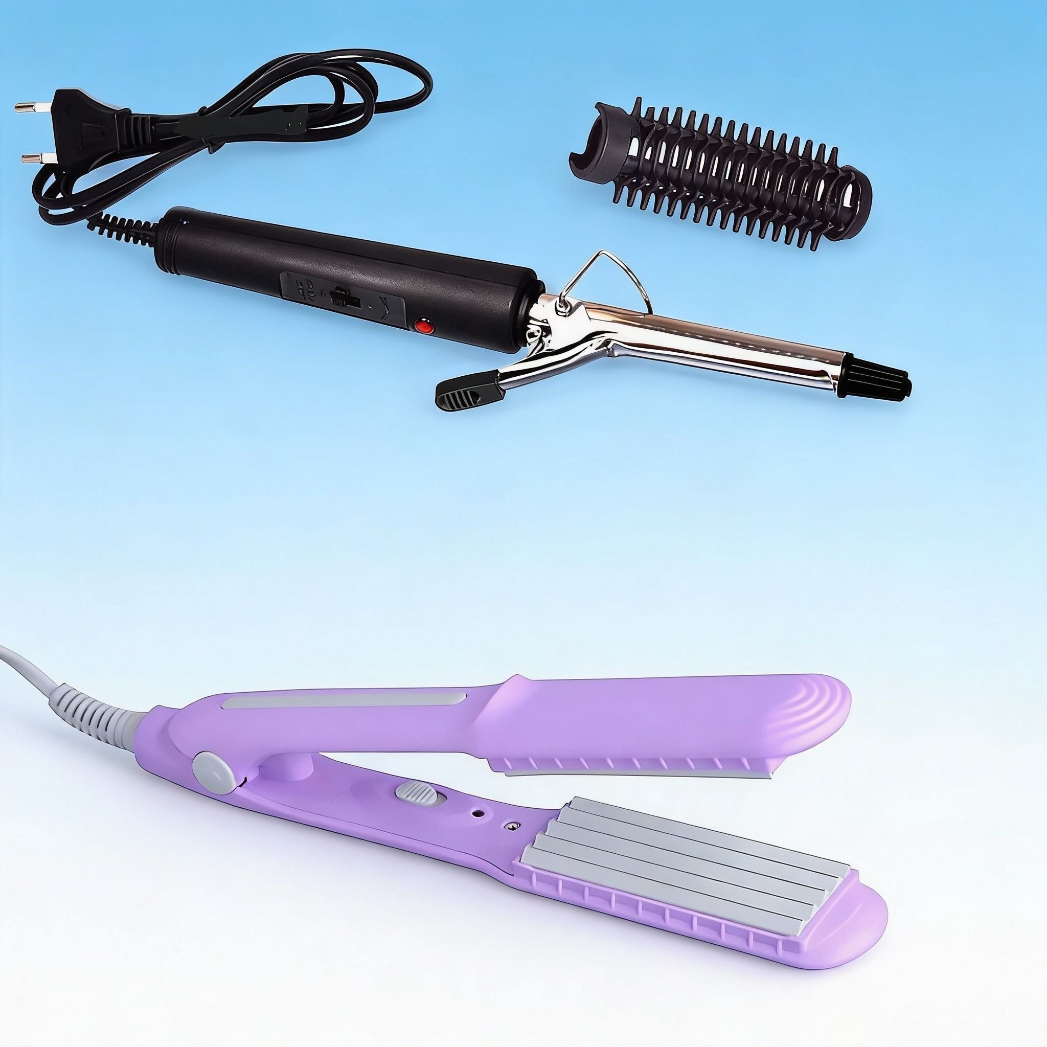 CURLEX Hair Crimper & Curler Combo for Thick and Thin Hair Personal Care Appliance Combo-image-46