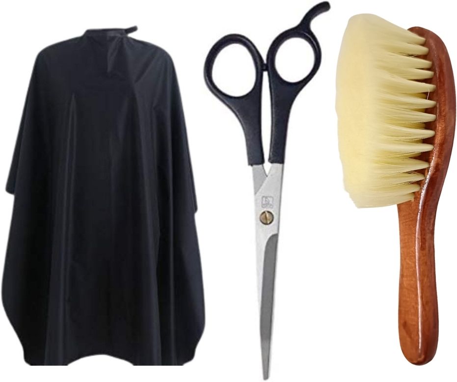 Doberyl Hair Cutting Scissor & Hair cut Capes/Aprons Salon & Parlor Duster Brush Wooden Personal Care Appliance Combo-image-45