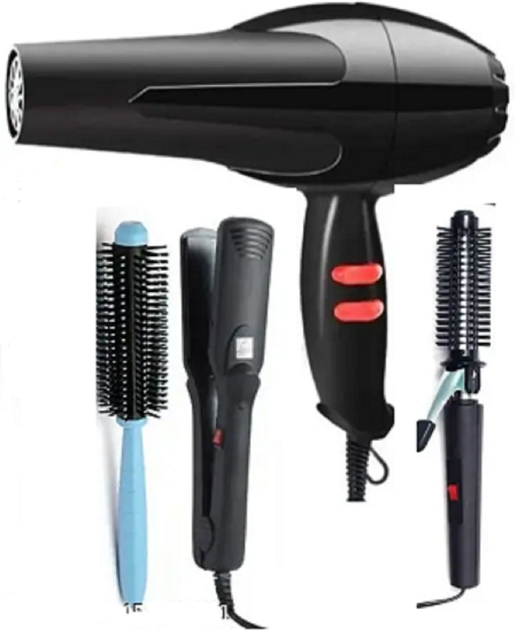 UKSTYLZ Hair Dryer 1500 Watts Straightener 522 and 471B Curler with Rolling Comb Personal Care Appliance Combo