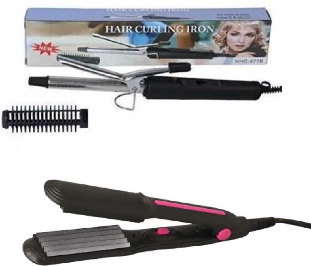 VYNEXX StylePro 2-in-1 Crimp & Curl Machine | Shine Plates | Easy Glide Personal Care Appliance Combo-image-31
