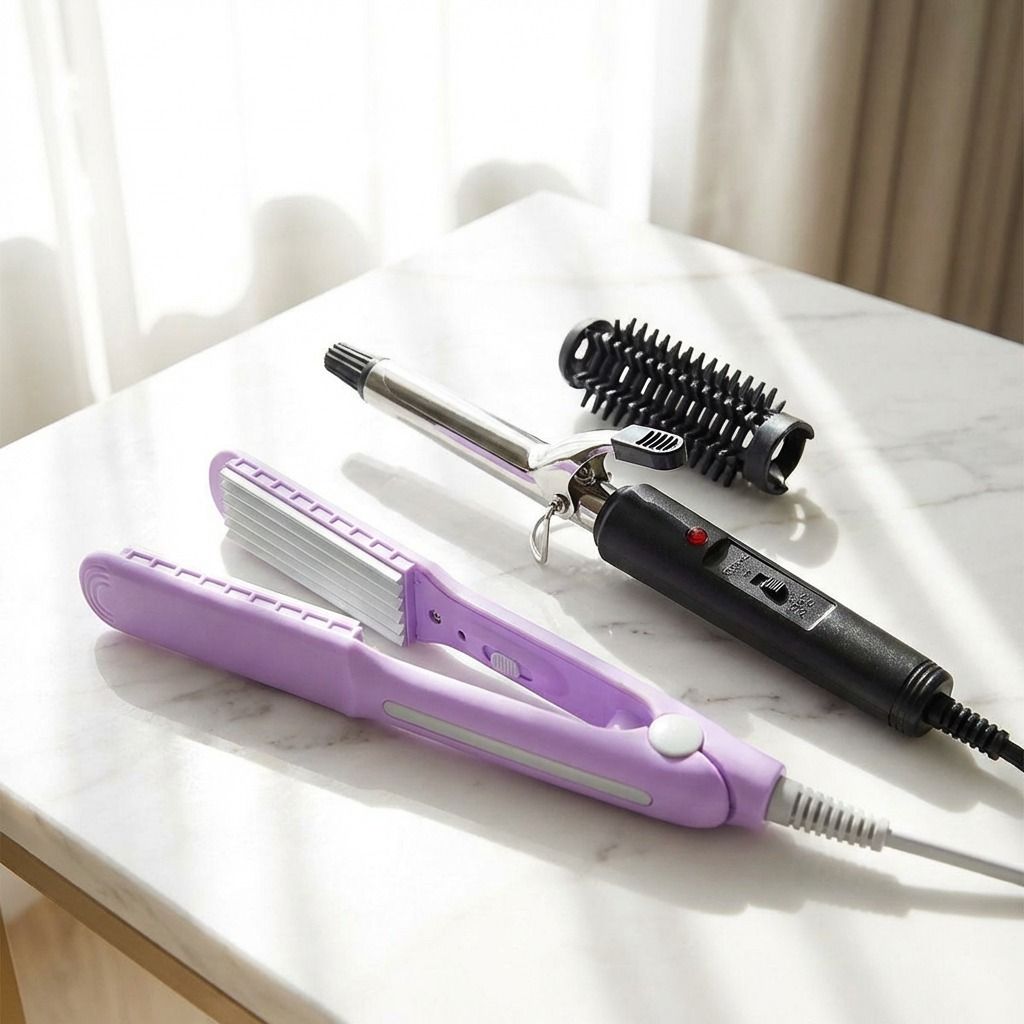 CURLEX Hair Crimper and Curler Combo for Beach Waves Personal Care Appliance Combo-image-47