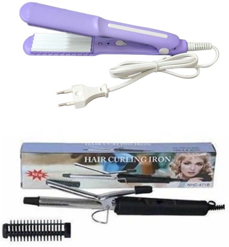CURLEX Perfect Combo Hair Curler & Hair Crimper for Girls & Women| Personal Care Appliance Combo-picture-12