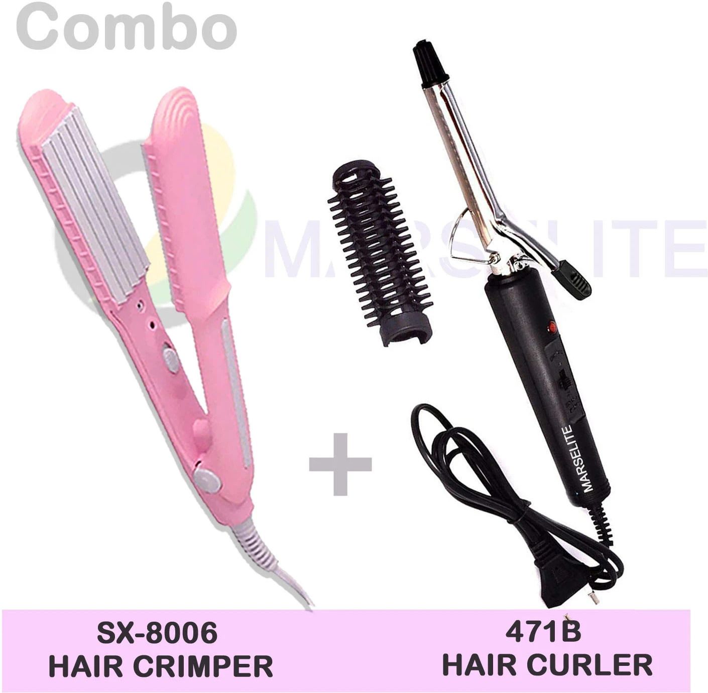 MARSELITE Combo of 16B Hair Curler & Hair Crimper Machine 8006 for Girls (Crimper+Curler)) Personal Care Appliance Combo-image-23