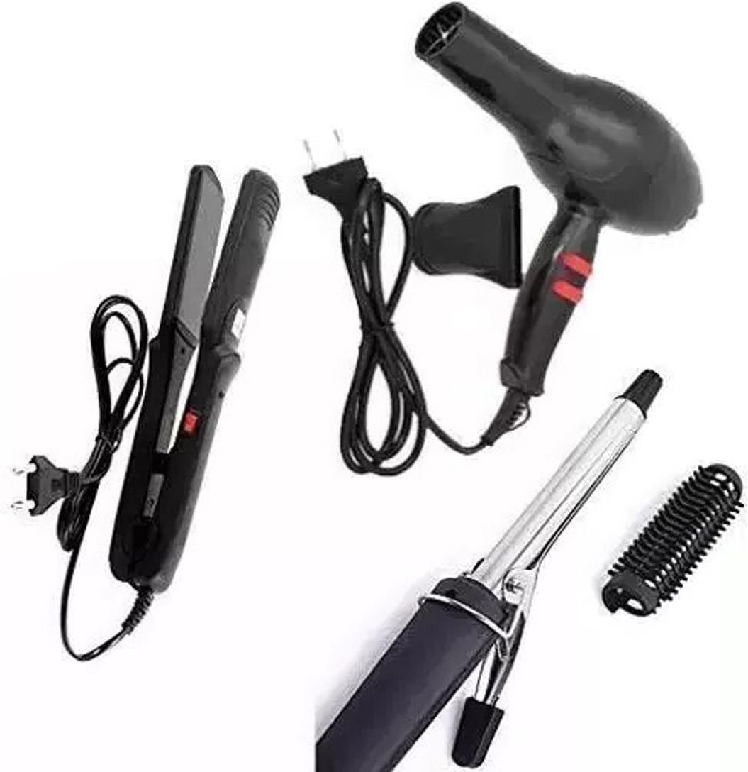 Nirvani Combo of Hair Dryer 2888and NHC-522 hair straightener and hair curler NHC-471B Personal Care Appliance Combo-image-44