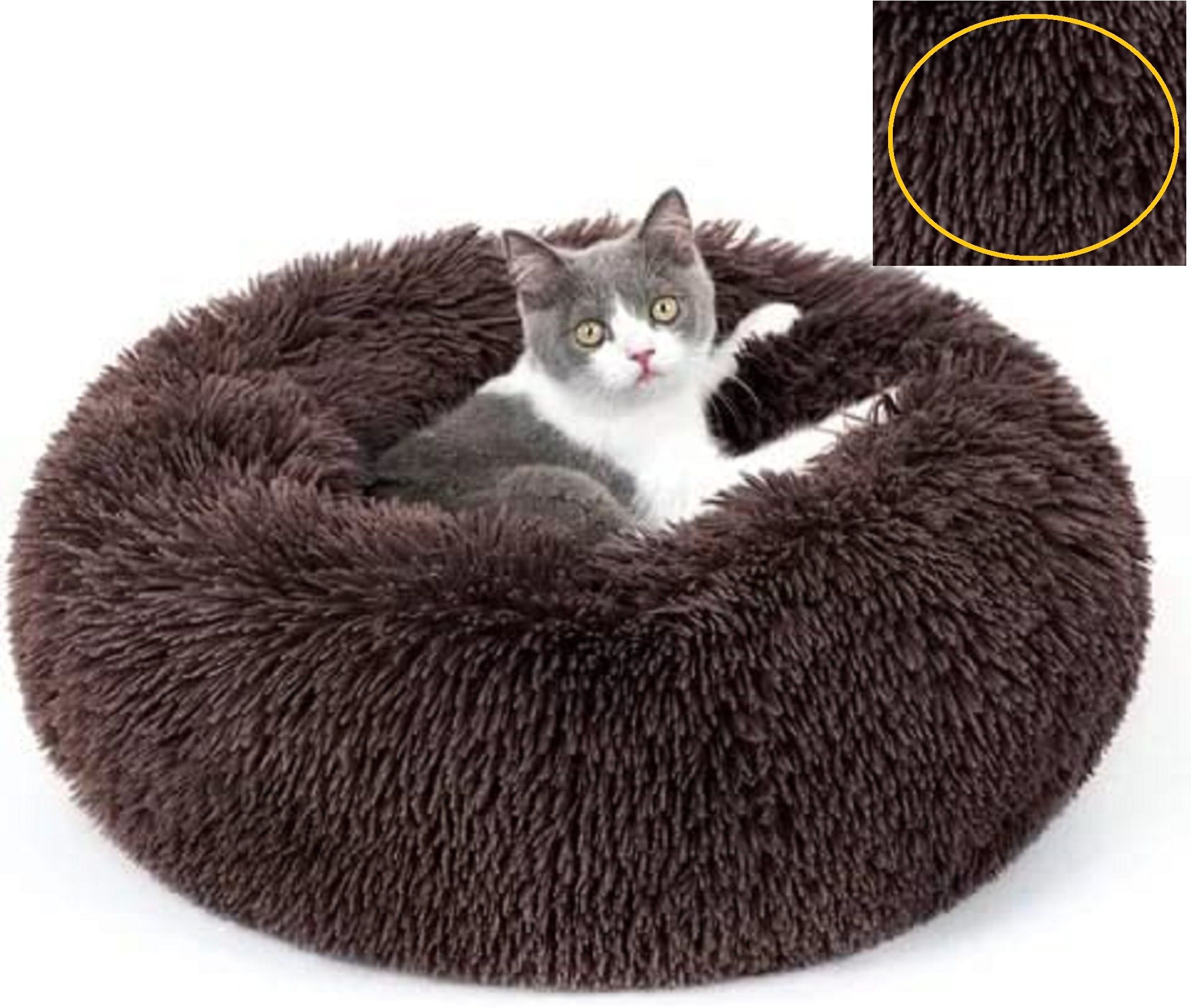 zexsazone The round soft pet bed is perfect for indoor cats and puppies for all weather S Pet Bed-picture-24