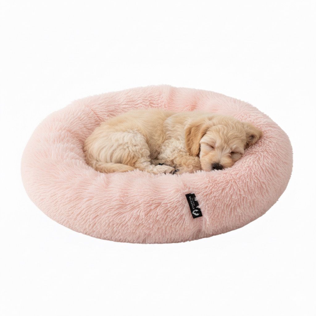 Oval Shaped Faux Fur PET Bed for Dogs, Kittens,Rabbits S Pet Bed