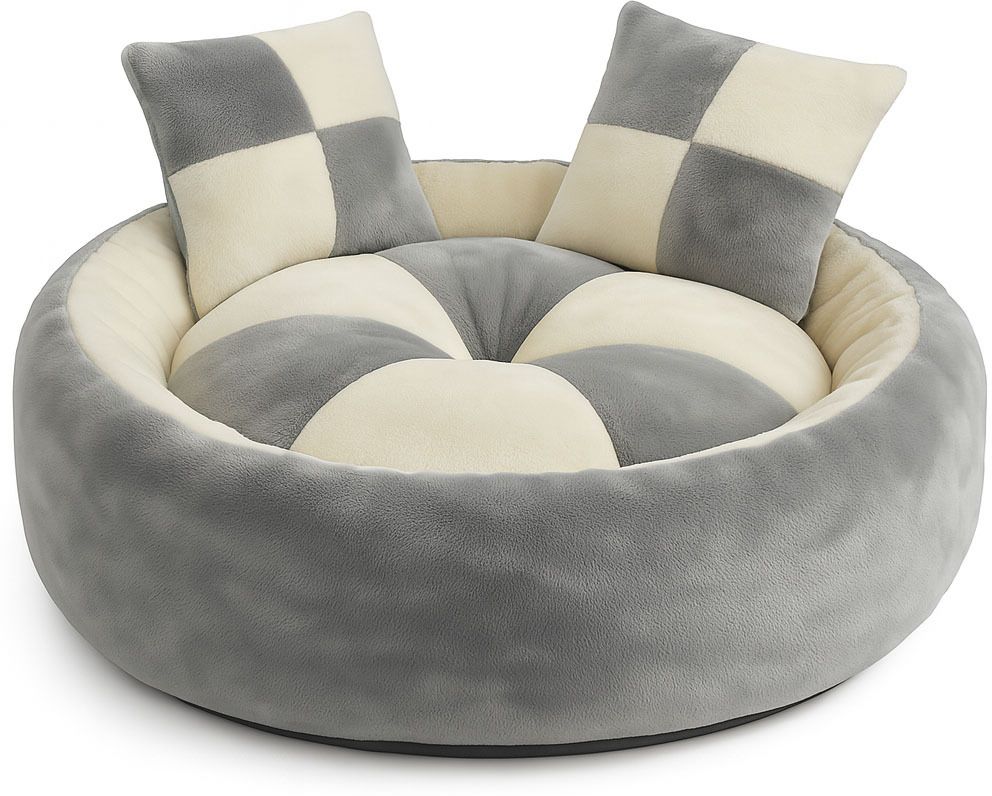 paitsco y & CreaUltra Soft Round Pet Bed with Cushioned Support Plush Dog & Cat Sofa Bed S Pet Bed-picture-47