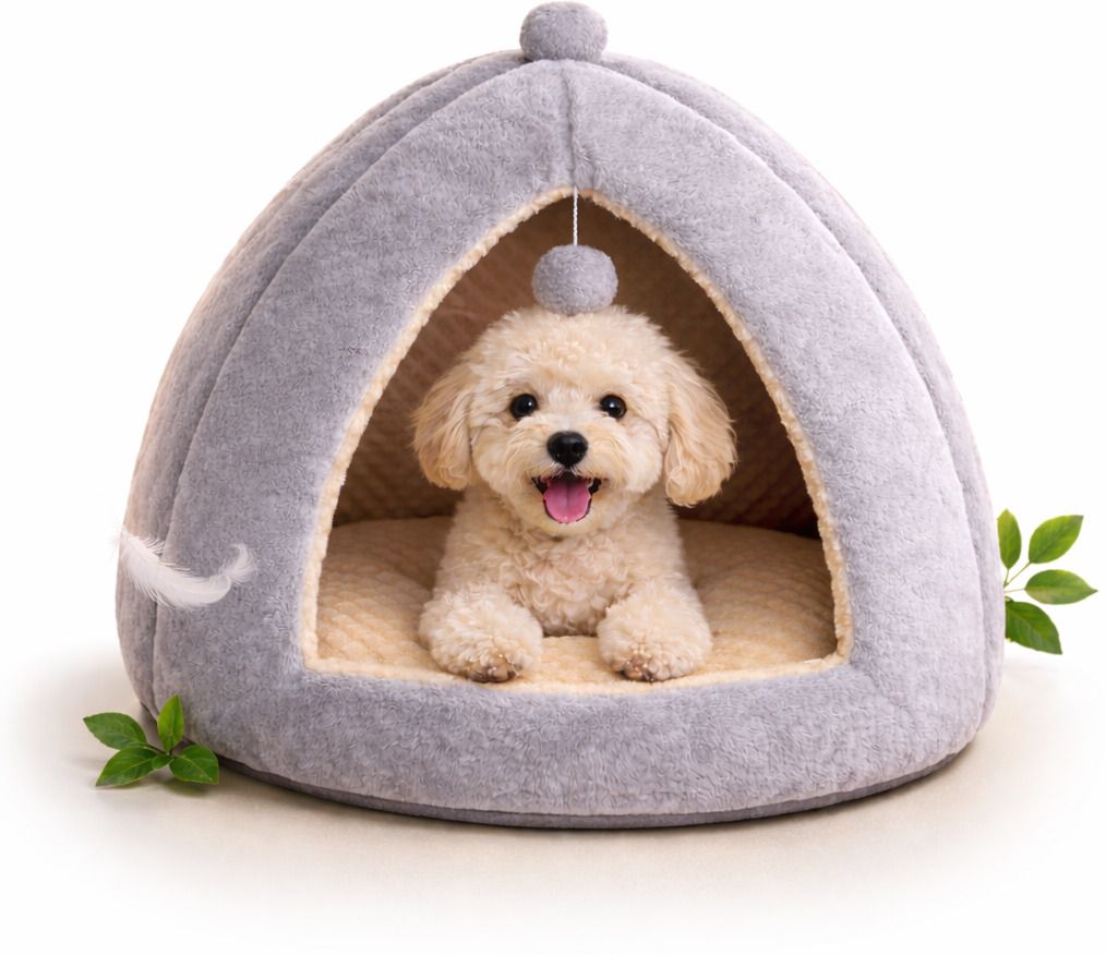 sh luxe Cat Bed Cave for Indoor Suitable for Cat Dome Bed Hideaway Bed for Indoor Cats L Pet Bed-picture-27