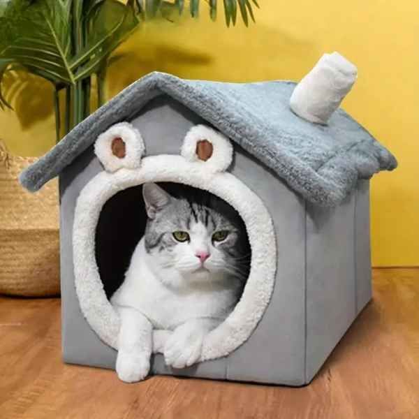 CAT HOUSE +GREY Cat, Dog House-image-5