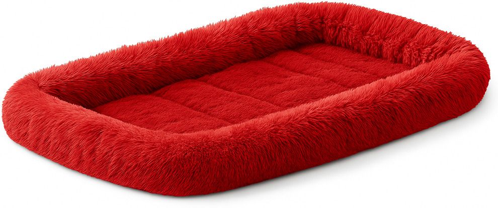 Faux Fur Pet Bed Soft Cushion Washable Dog Cat Bed with Non-Slip Waterproof Base M Pet Bed-image-19