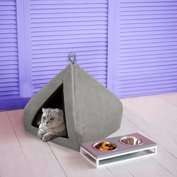 blessing pet supply Cat Beds for Indoor - 2 in 1 Cat Cave House Tent for Kittens and Small Pets with S Pet Bed-picture-12