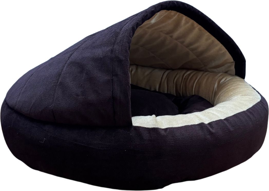 guru Comfortable Cozy Pet Bed with Canopy, Rest & Sleep, Brown, M, LWH, 61x61x48 cm M Pet Bed-picture-18