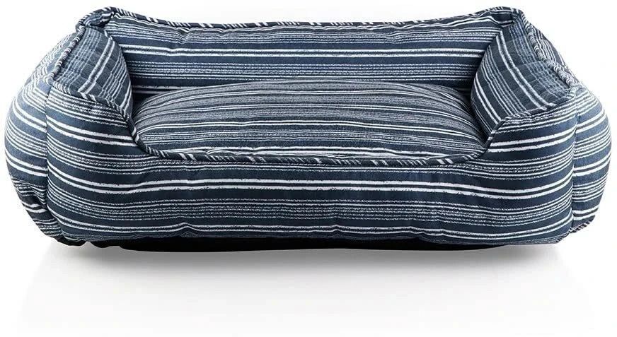 pawpourri Ultra Soft Blue Bolster Pet Bed for Medium Dogs and Cats Cuddler Bed PolyFibre M Pet Bed-picture-7