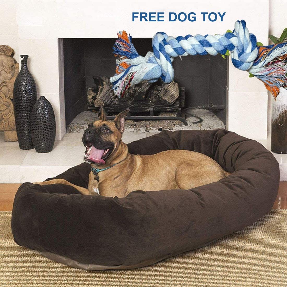 Reversible Dual Soft Luxury Brown Sofa PET Bed for Dog CAT Puppy Rabbit M Pet Bed-image-46
