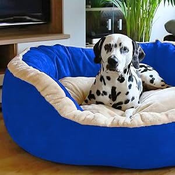 guru Dog & Cat Round Shape Bed, Removable Cushion, Cozy, Blue, XXL, LWH, 101x101x25 XXL Pet Bed-picture-21
