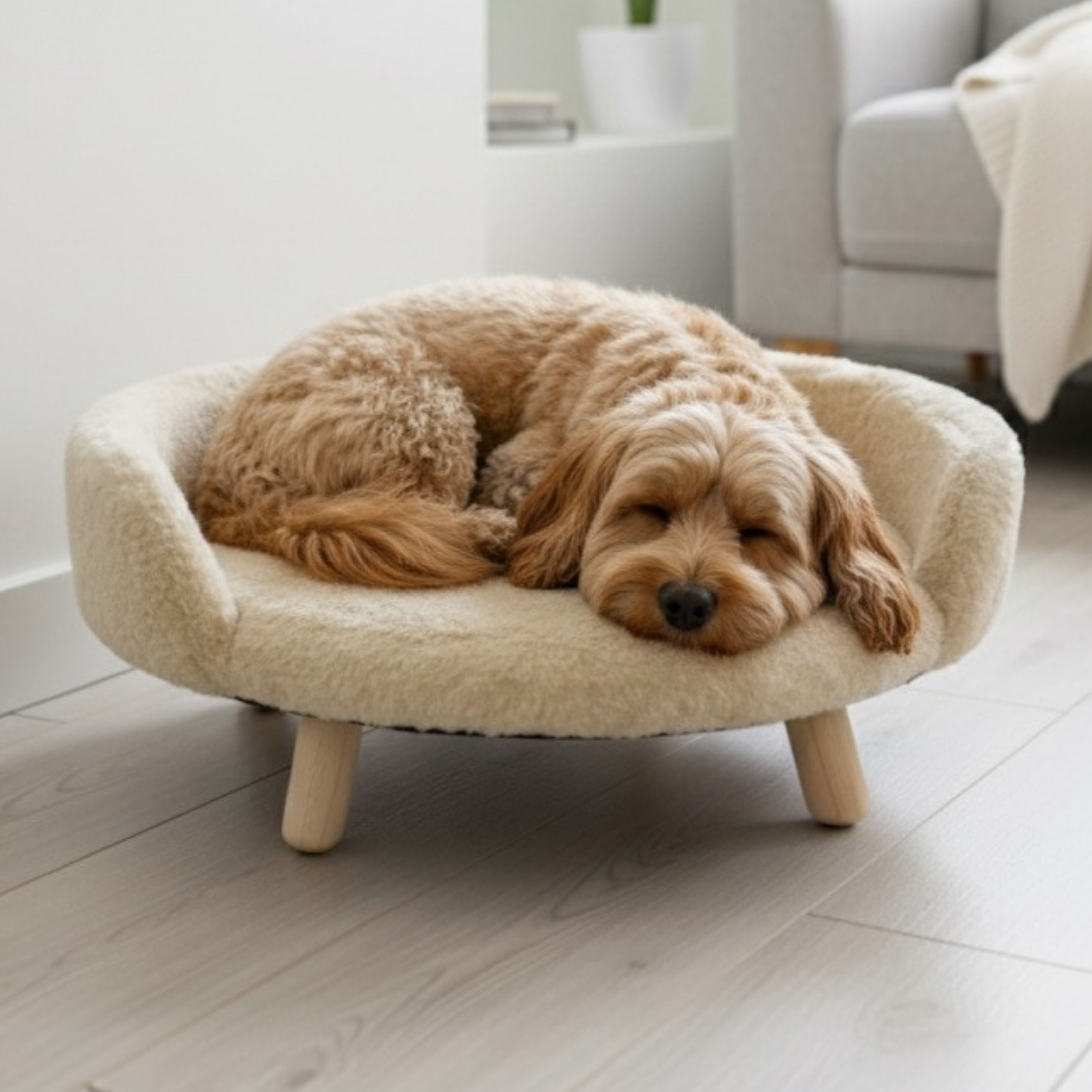 auralivin Pet Bed for Dogs & Cats | Soft Cozy Comfortable Sleeping Pet Bed 50×50×20 cm S Pet Bed-picture-2