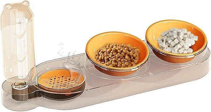 chullbull pet products Dog Feeder , Kitten Food Bowl, Auto Fill Cat Water Bowl, Anti-Slip Cat Dish Plastic Pet Bowl & Bottle-picture-23