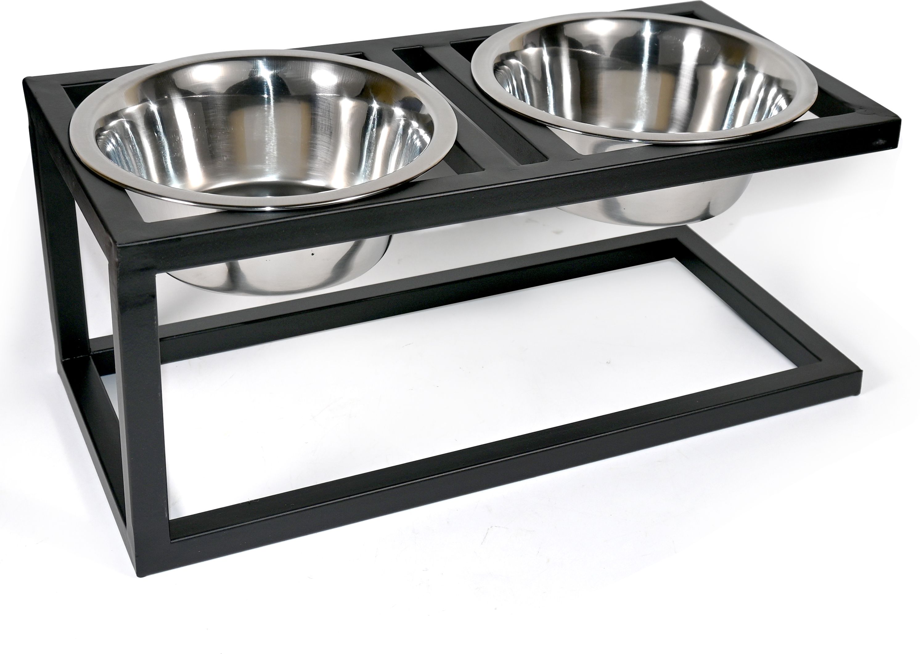 dog boss Double Bowl Elevated Dog &Cat Feeder Stand with Stainlel Bowls|Pet Feeding Stand Iron, Stainless Steel Pet Bowl-picture-14