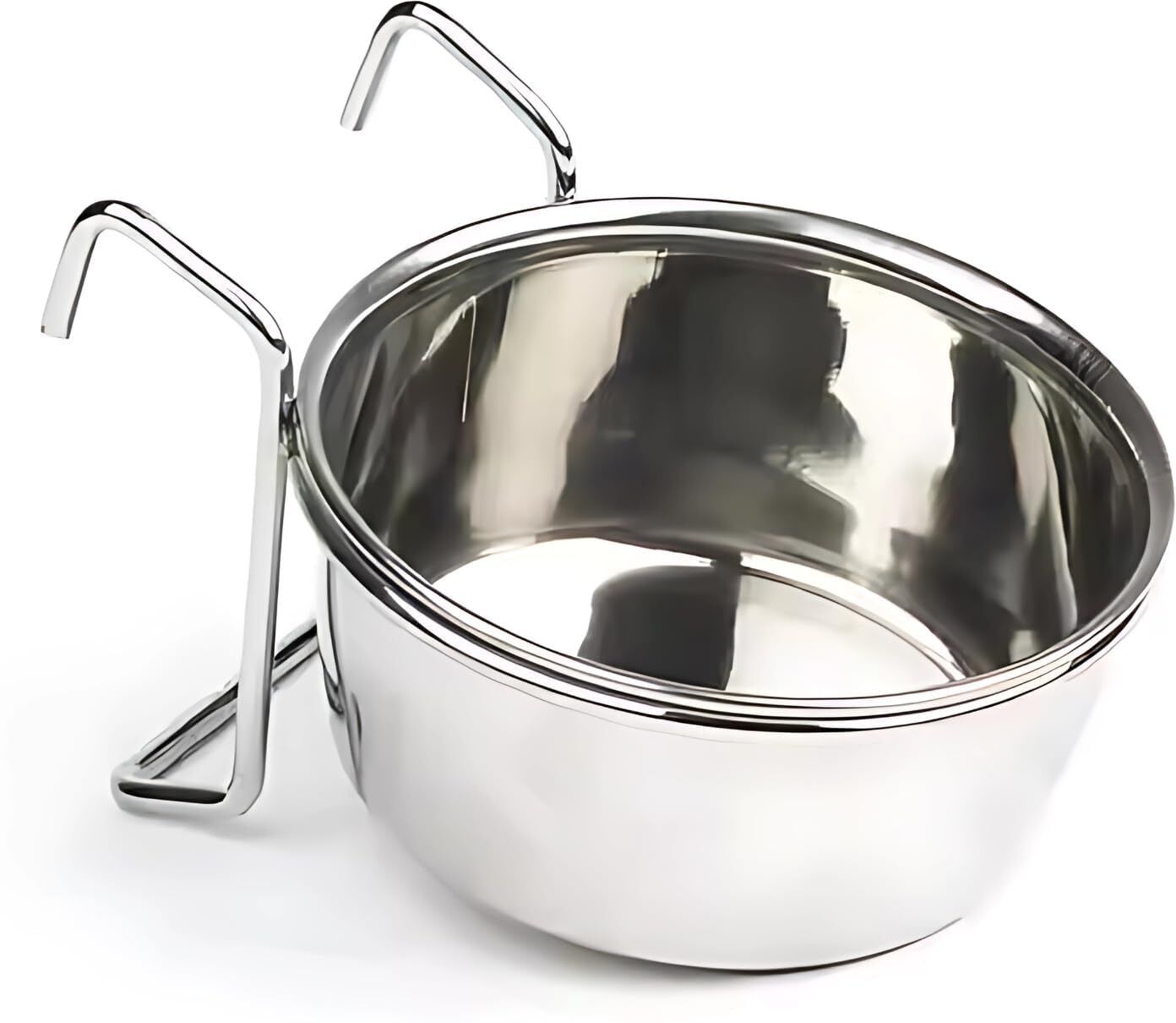 dcm pet mart Hanging Food and Water Bowl for Parrots, Sparrows PACK 1 SMALL Stainless Steel Pet Bowl-picture-16