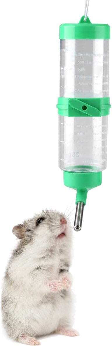 Water Bottle Feeder for Hamsters, Guinea Pigs, Mice & Rabbits | Random Color Plastic Pet Bottle-image-6