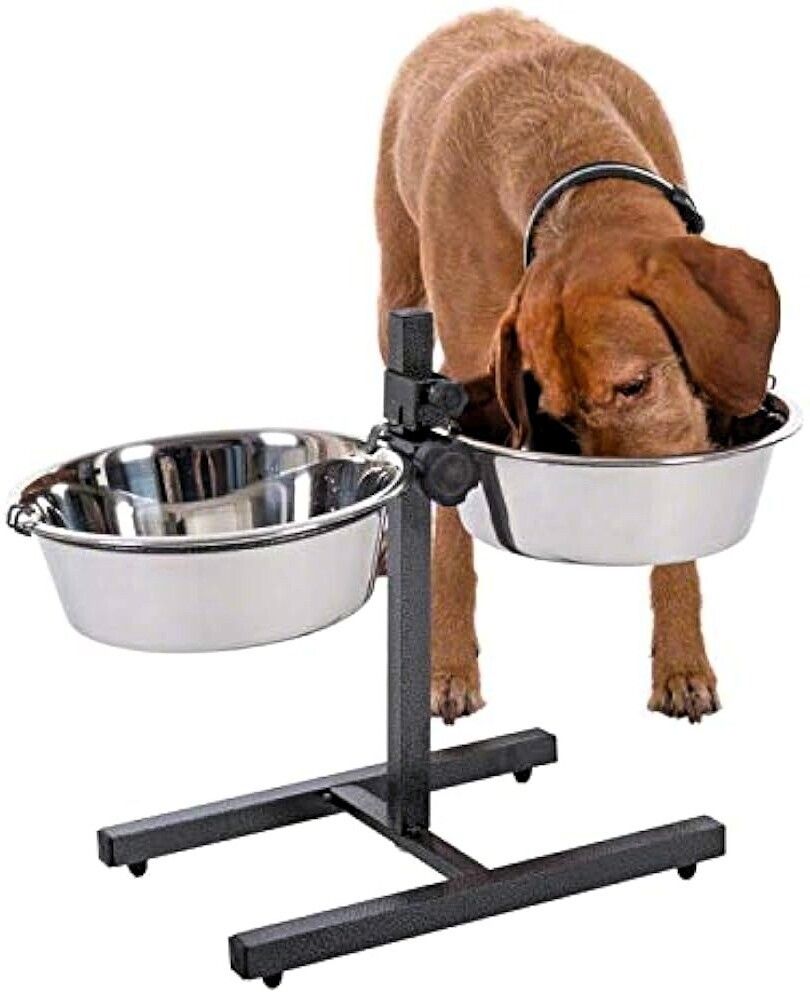 jma.trading Pets Empire Double Diner Dog & Cat Bowl Stand Stainless Steel Pet Bowl-picture-40