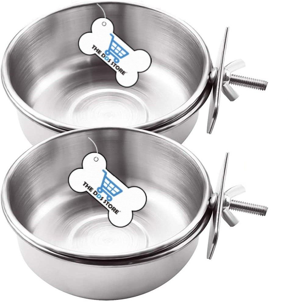 the dds store 2PCS Bird Feeding Dish Cups, Stainless Steel Bowl Coop Cup, Water Bowl 500.ML Stainless Steel Pet Bowl-picture-39