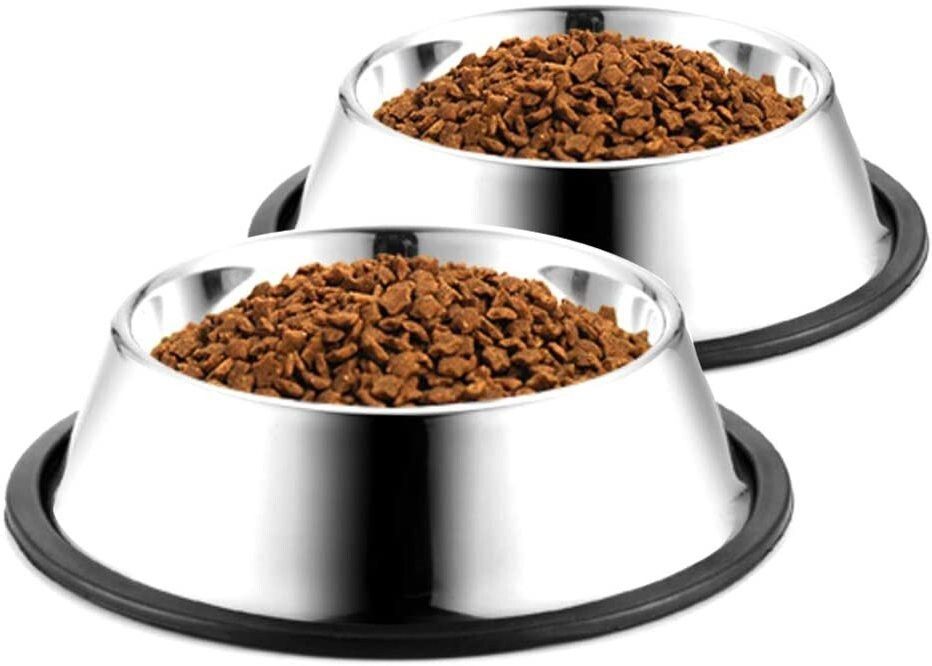 furever friends Stainless Steel Dog Bowls, Pet Food and Water Bowl with Non-Slip Rubber Base Stainless Steel Pet Bowl-picture-19