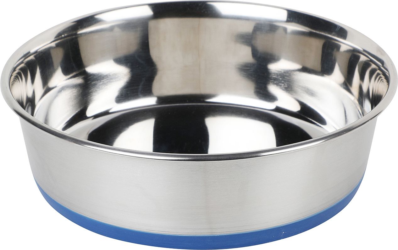 naaz pet world Heavy Dog Bowl Blue Expwith ort Quality 100% Silicon Bonded Rubber Base Round Stainless Steel Pet Bowl-picture-13