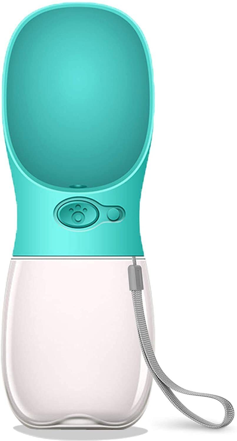 Dog Water Bottle, Leak Proof Portable Puppy Water Dispenser Plastic Pet Bowl & Bottle