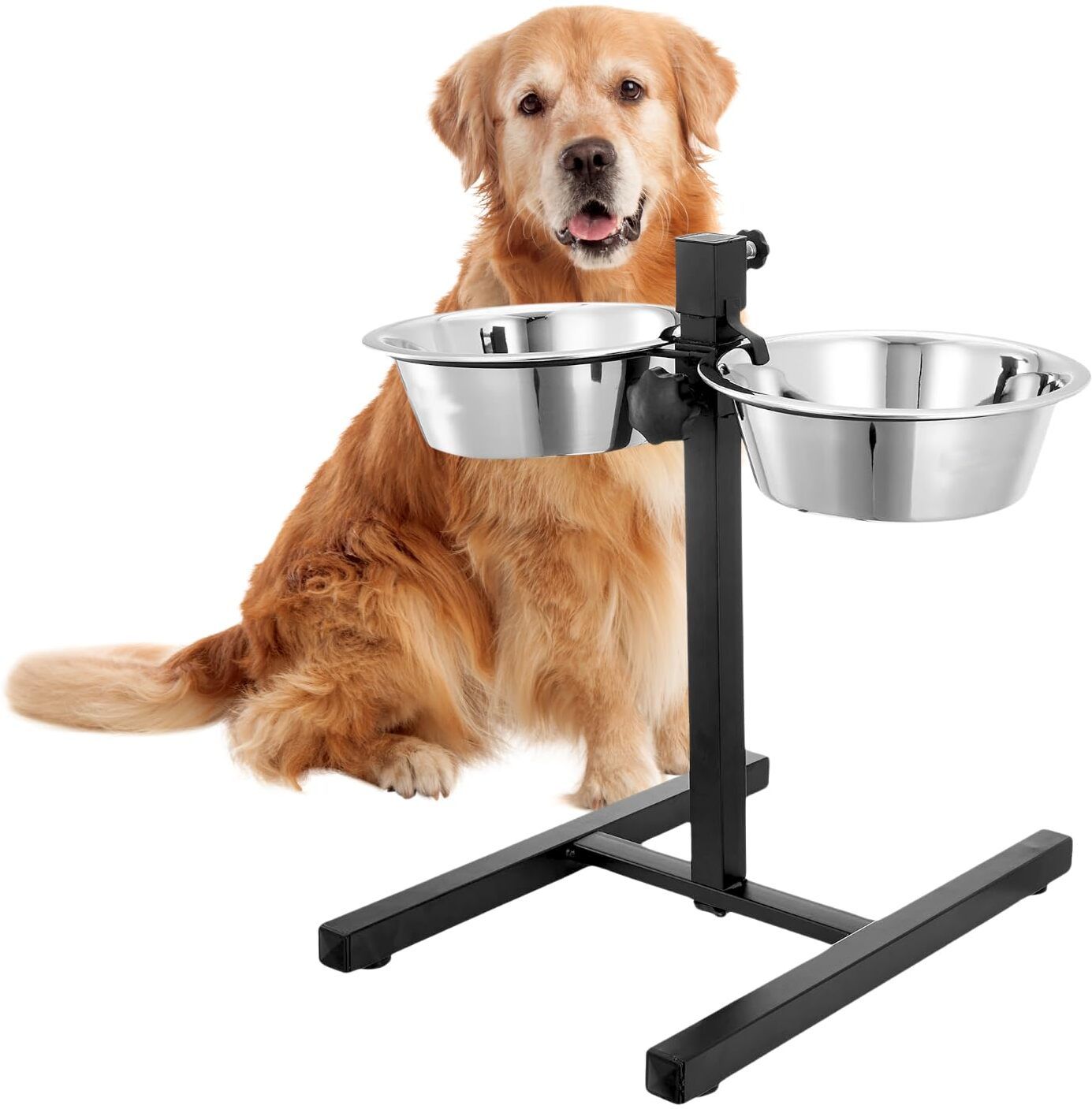 bowlfull buddies Adjustable Pets Bowl H-Base Stand with Stainless Steel Removable Bowls Stainless Steel Pet Bowl-picture-11