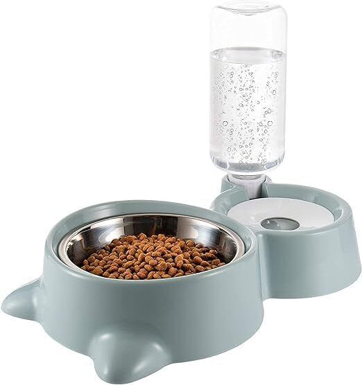 Double Dog Bowls Automatic Water Dispenser Bottle Water Plastic Pet Bowl & Bottle