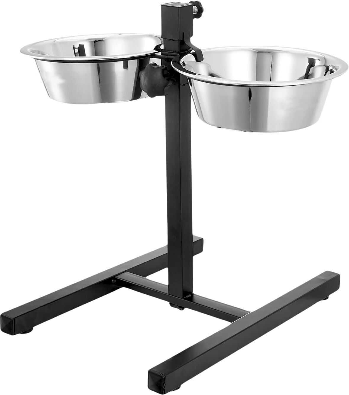 bowlfull buddies Adjustable Pets Bowl H-Base Stand with Stainless Steel Removable Bowls Stainless Steel Pet Bowl-picture-0