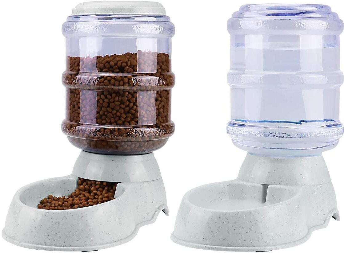 Automatic Pet Feeder set,Cat Feeder for Dry Food Dog Water Food Dispensers 3.8L Plastic Pet Bowl & Bottle-image-15
