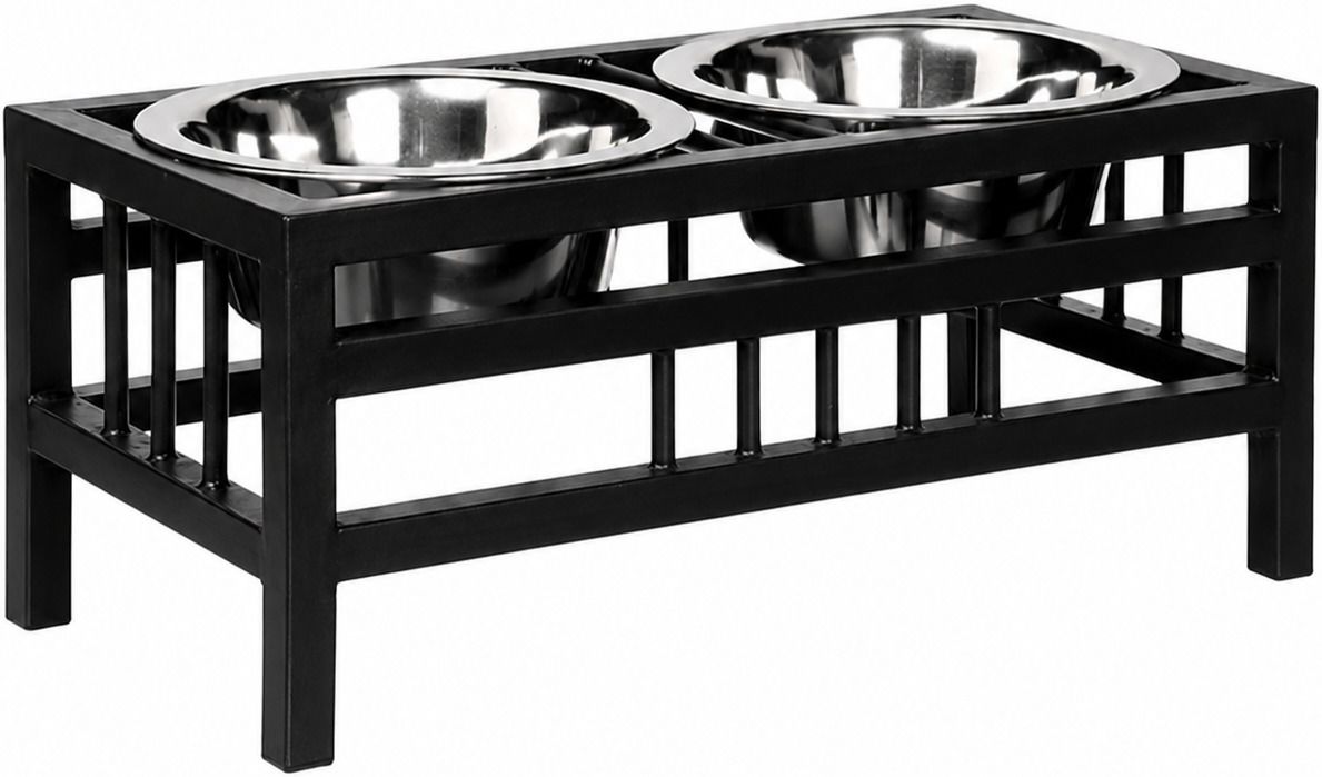 inayawoodart Elevated Double Pet Feeding Bowl Stand | Iron Raised Dog & Cat Food Stand Iron, Steel Pet Bowl-picture-47