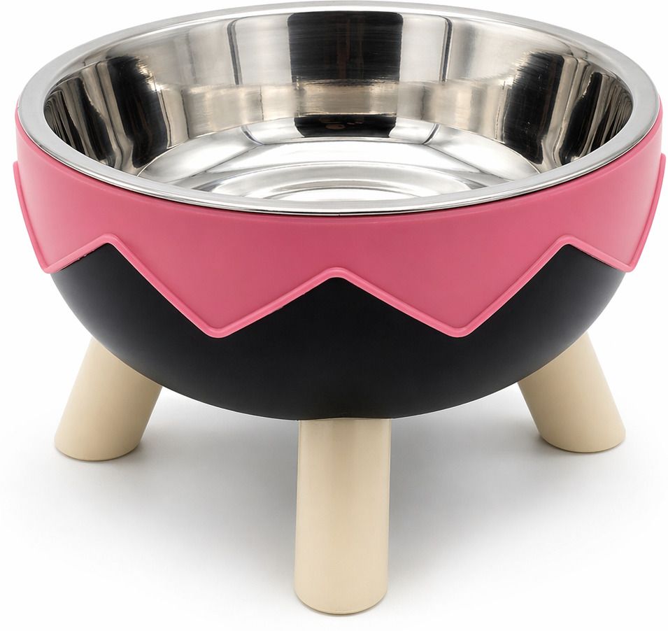 Elevated Anti-Slip Stainless Steel Pet Feeding Bowl with Stand Plastic Pet Bowl-image-24