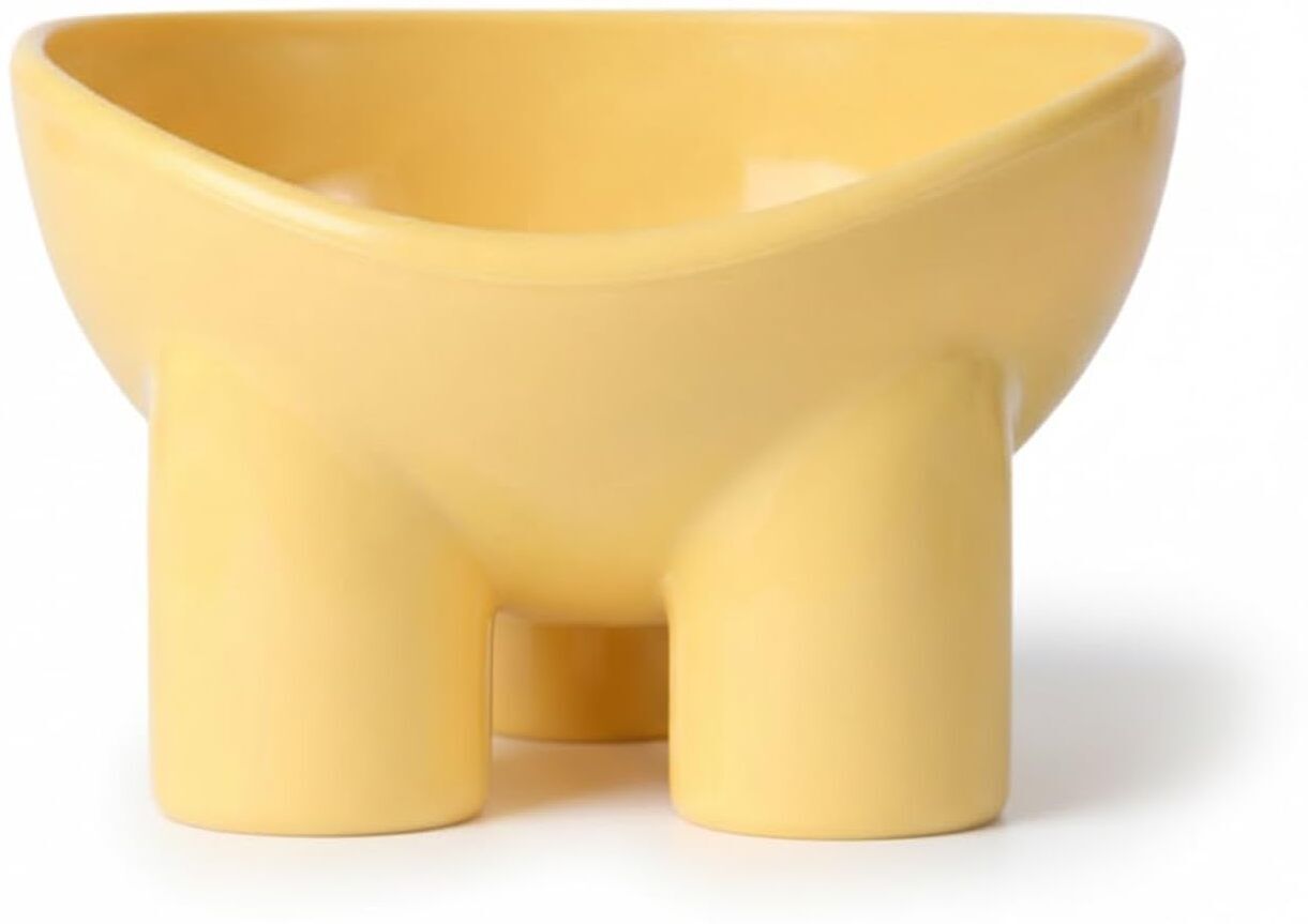 Raised Tilted Food & Water Bowl for Cats Plastic Pet Bowl-image-5