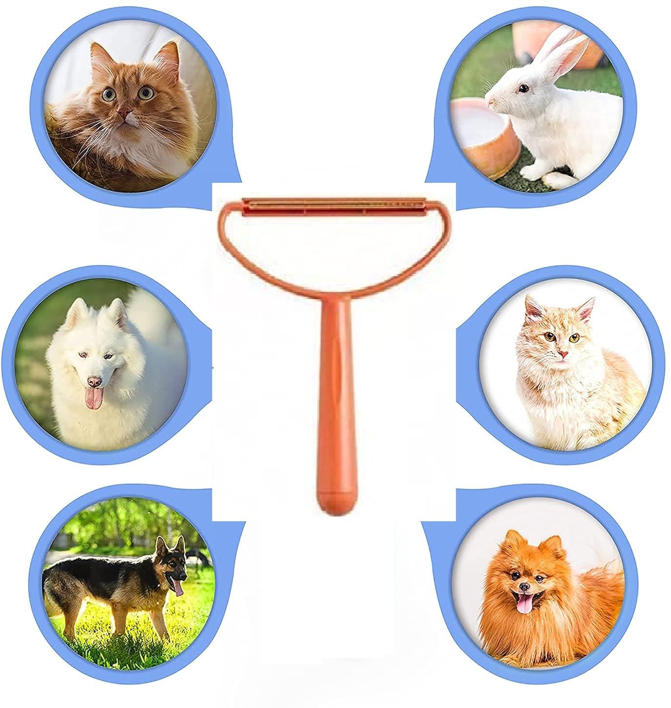 k2j Pet Hair Remover - 1PC Double Sided Hair Brushes Portable Lint Remover Pet Cage Cleaner-picture-29