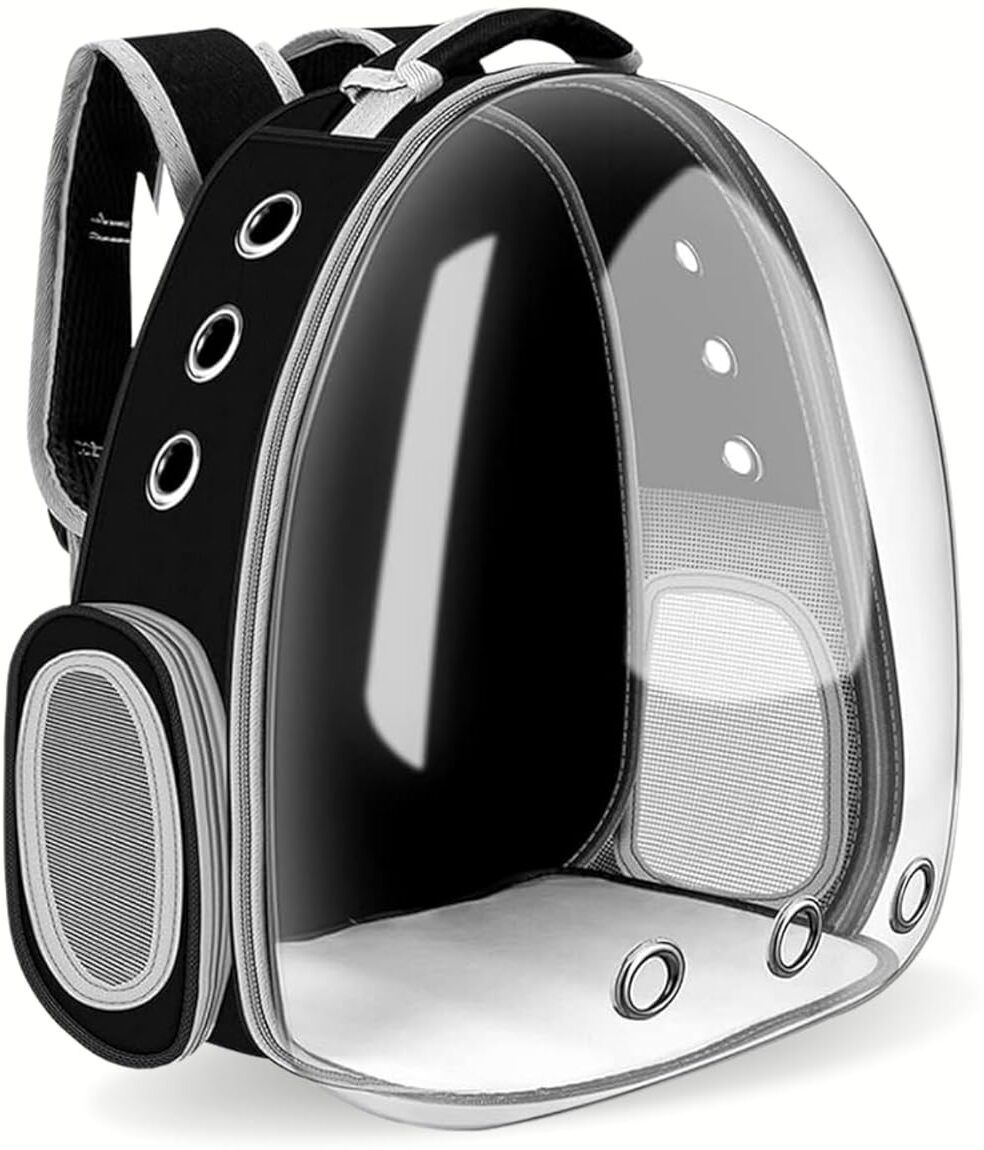 Black, Grey Backpack Pet Carrier