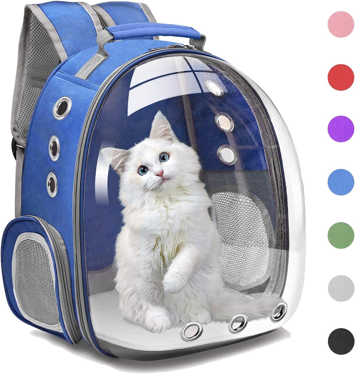 psk pet mart Cat Backpack Carrier Bubble Carrying Bag, Small Dog Backpack Carrier Black Backpack Pet Carrier-picture-26