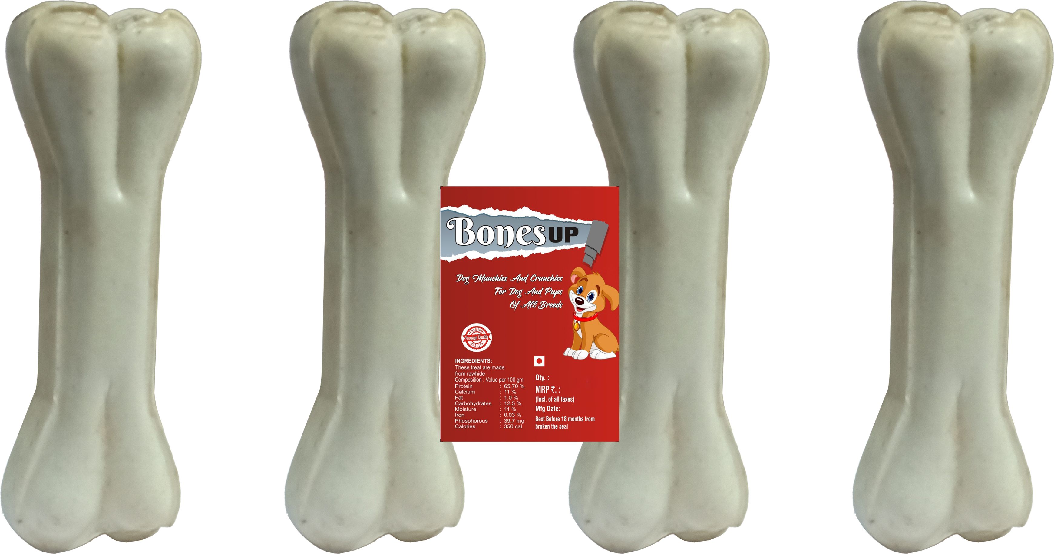 Dog Chew Bone 4 inch - 4 Pc Pack, Bones for Dogs Chicken Dog Chew-image-22