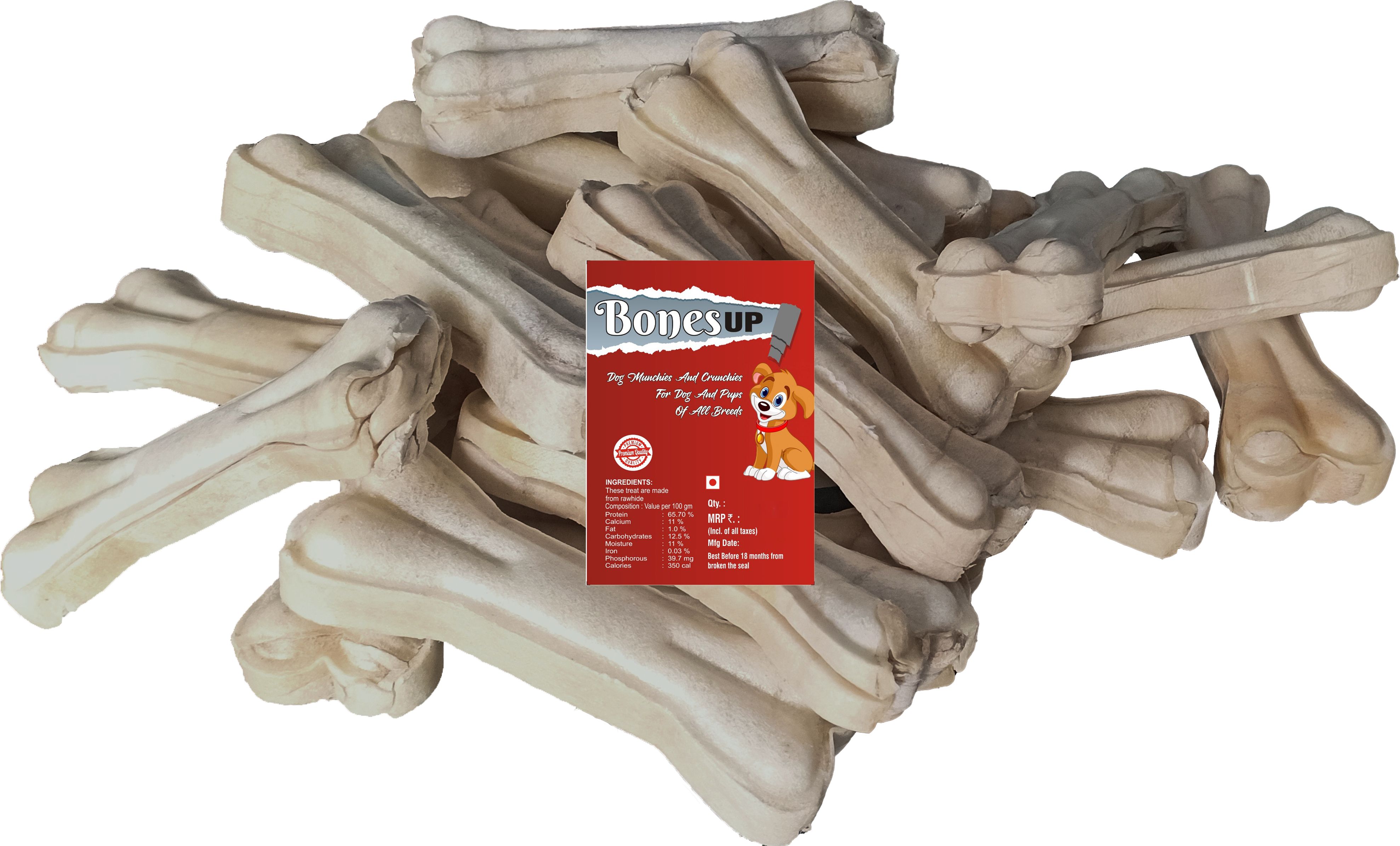 Dog Chew Bone 4 inch - 1 Kg Pack , Bones for Dogs , Dog Bone Chicken Dog Chew-image-19