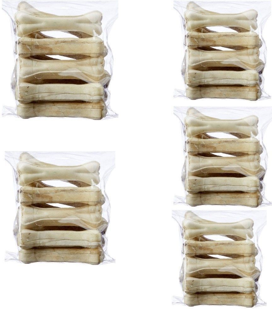White Digestible Press Bone Calcium Treat ( 6Inch 5 kg) Chicken, Beef Dog Chew-image-26