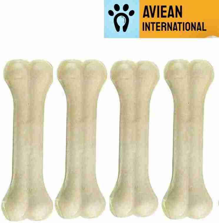aviean international 5 Inch Dog White Pressed Chew Bones Pack of 4 Bones Mutton Dog Chew-picture-13