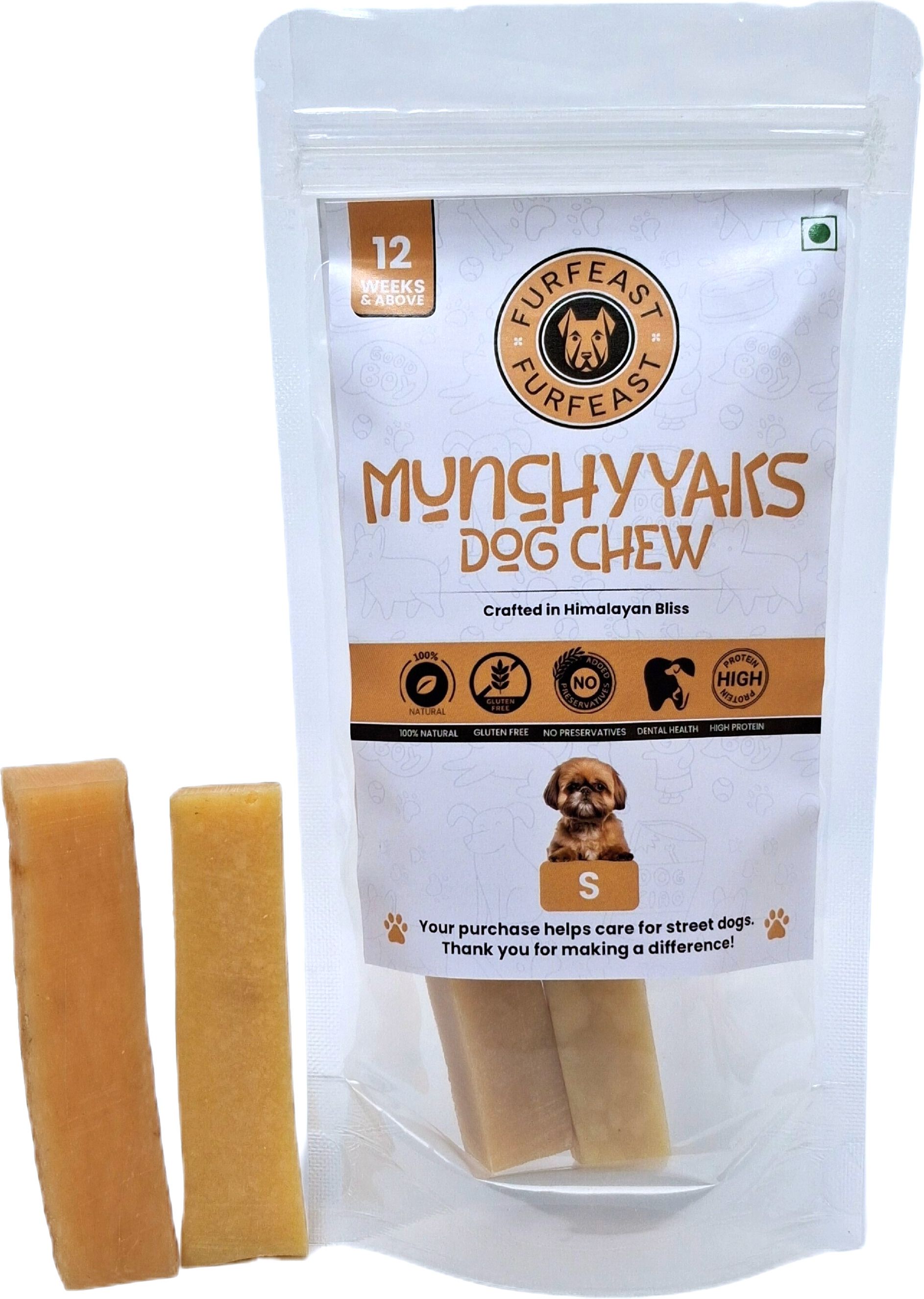 MunchyYaks Dog Chew Small Bars| 100% Natural Himalayan Yak Chew Vegetarian 2pcs Cheese Dog Chew-image-29
